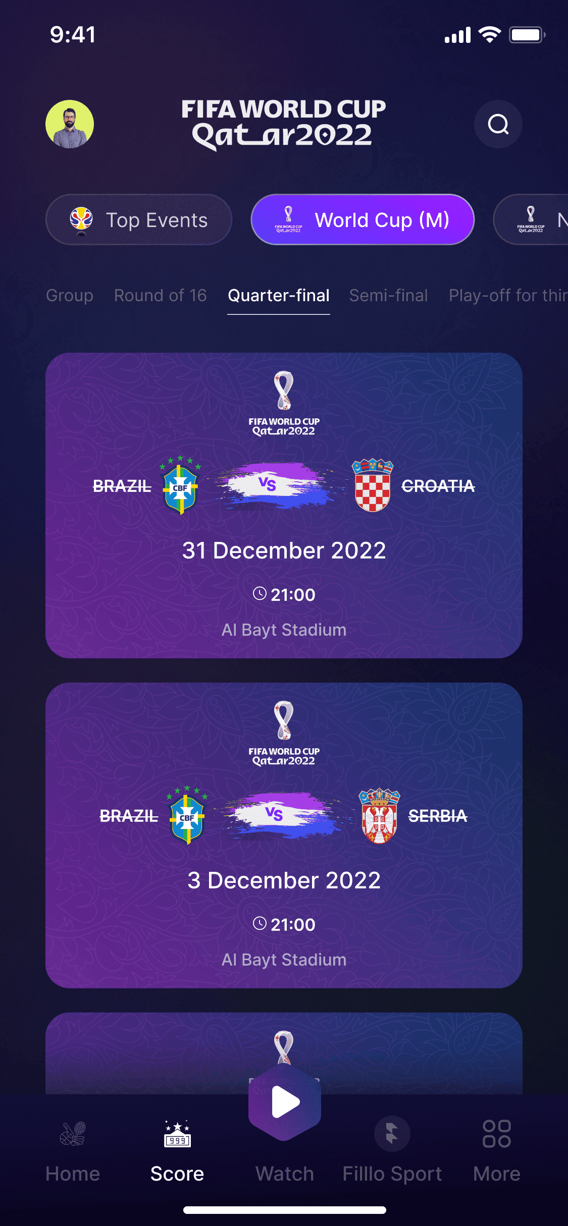 Screens 08 Match Card Screen