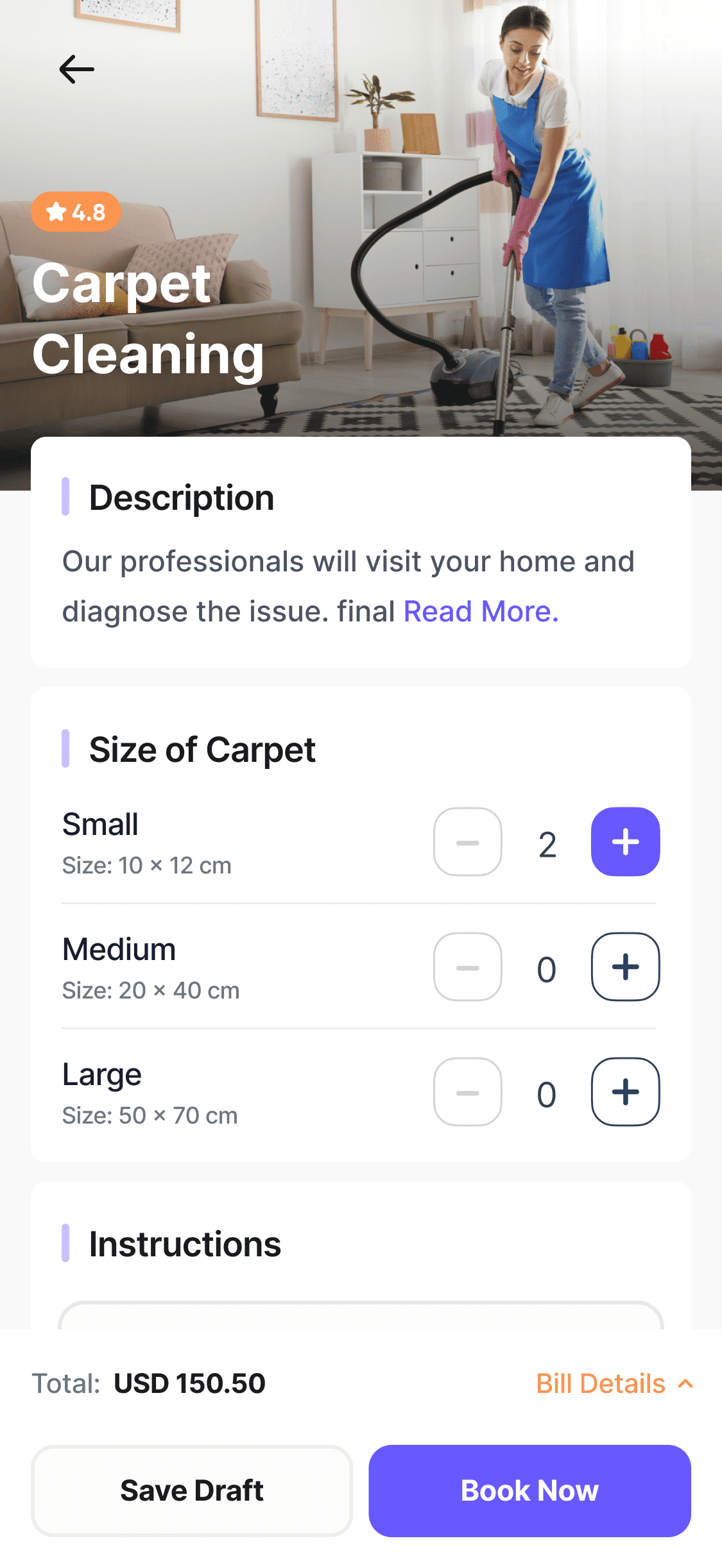 Screens Service Details
