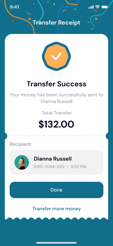 Screens 7.4 Transfer Success